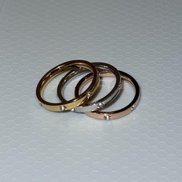 Adornia Swarovski Crystal Studded Band - Set of 3 - Picture 6 of 7